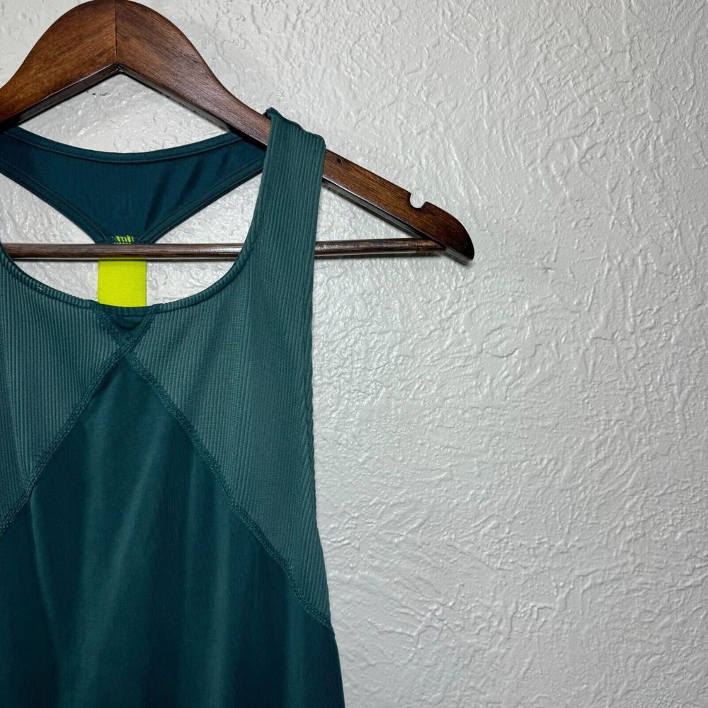 BuffBunny Collection Racerback Tank Top XS Modal Neon T-Strap Ribbed Hunter Gym - Picture 4 of 10